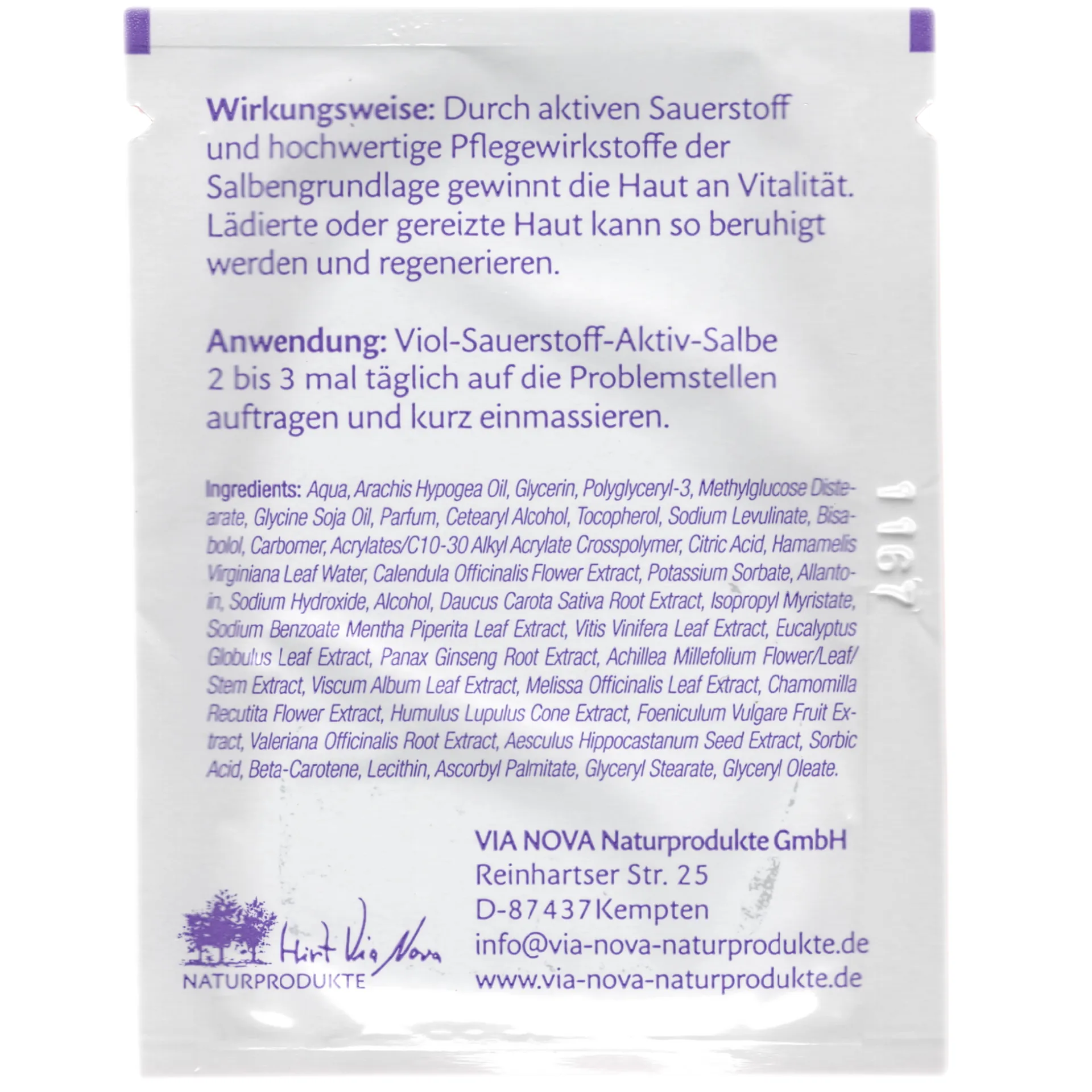 Via Nova Viol Oxygen Active Ointment
